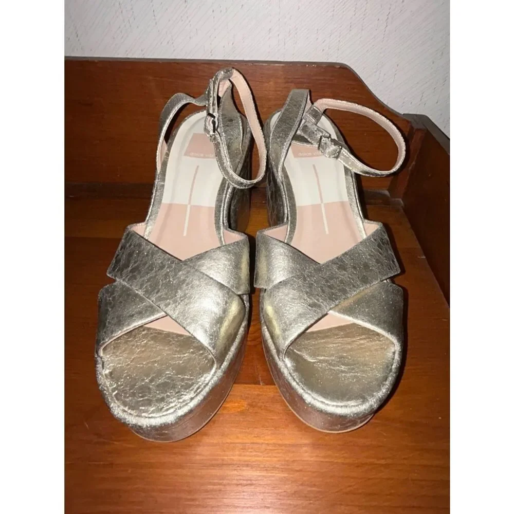 Dolce Vita Laisha Ankle Buckle Chunky Platform Block Heel Shoes - Picture 5 of 12